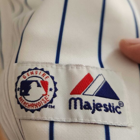 CHICAGO CUBS KERRY WOOD WHITE PINSTRIPE #34 MLB JERSEY -Size Small - Picture 6 of 8